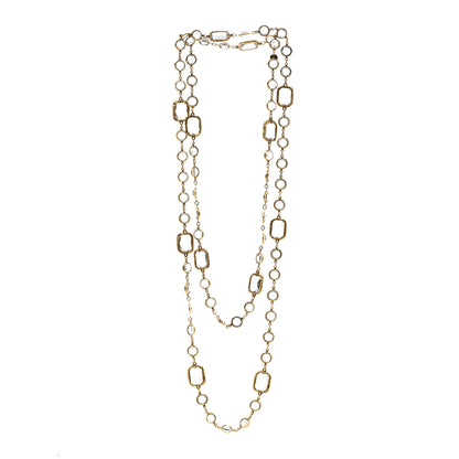 Chanel Swarovski Crystal Chicklet Sautoir Necklace Gold 3 of 5