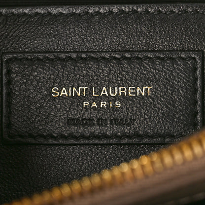 Saint Laurent Suede Matelasse Chevron Monogram Medium College Bag Taupe 6 of 9
