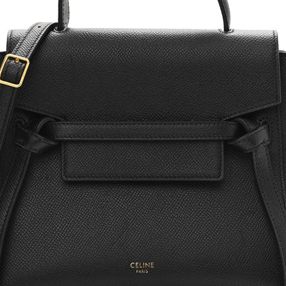 Celine Grained Calfskin Nano Belt Bag Black 7 of 9