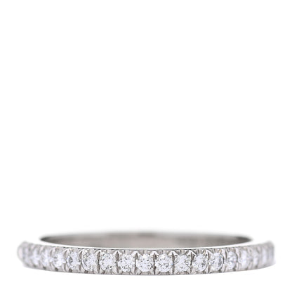 Tiffany Platinum Diamond .17ctw Soleste Half Eternity Band Ring 53 6.25 1 of 4