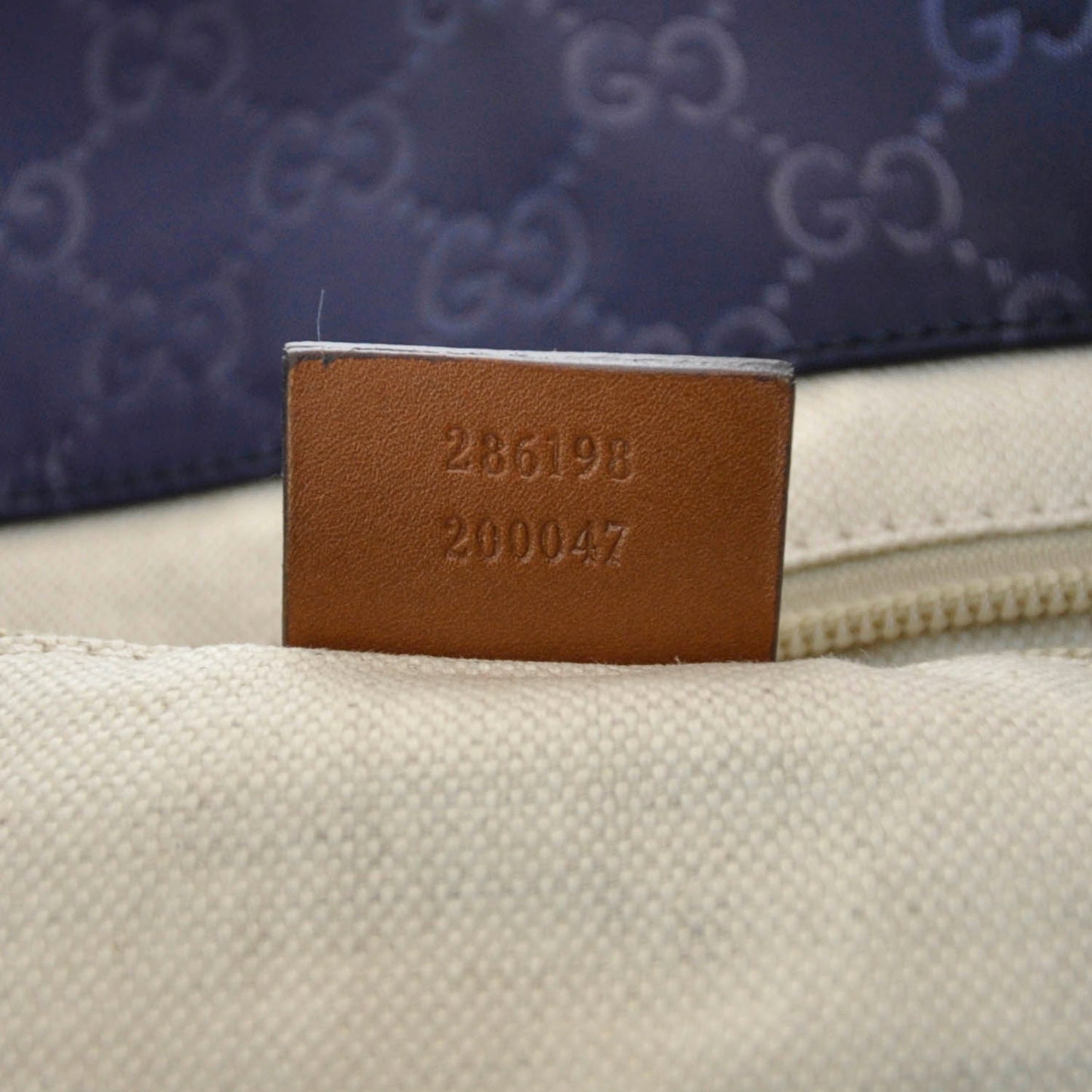 Nylon Monogram Large Tote Blue