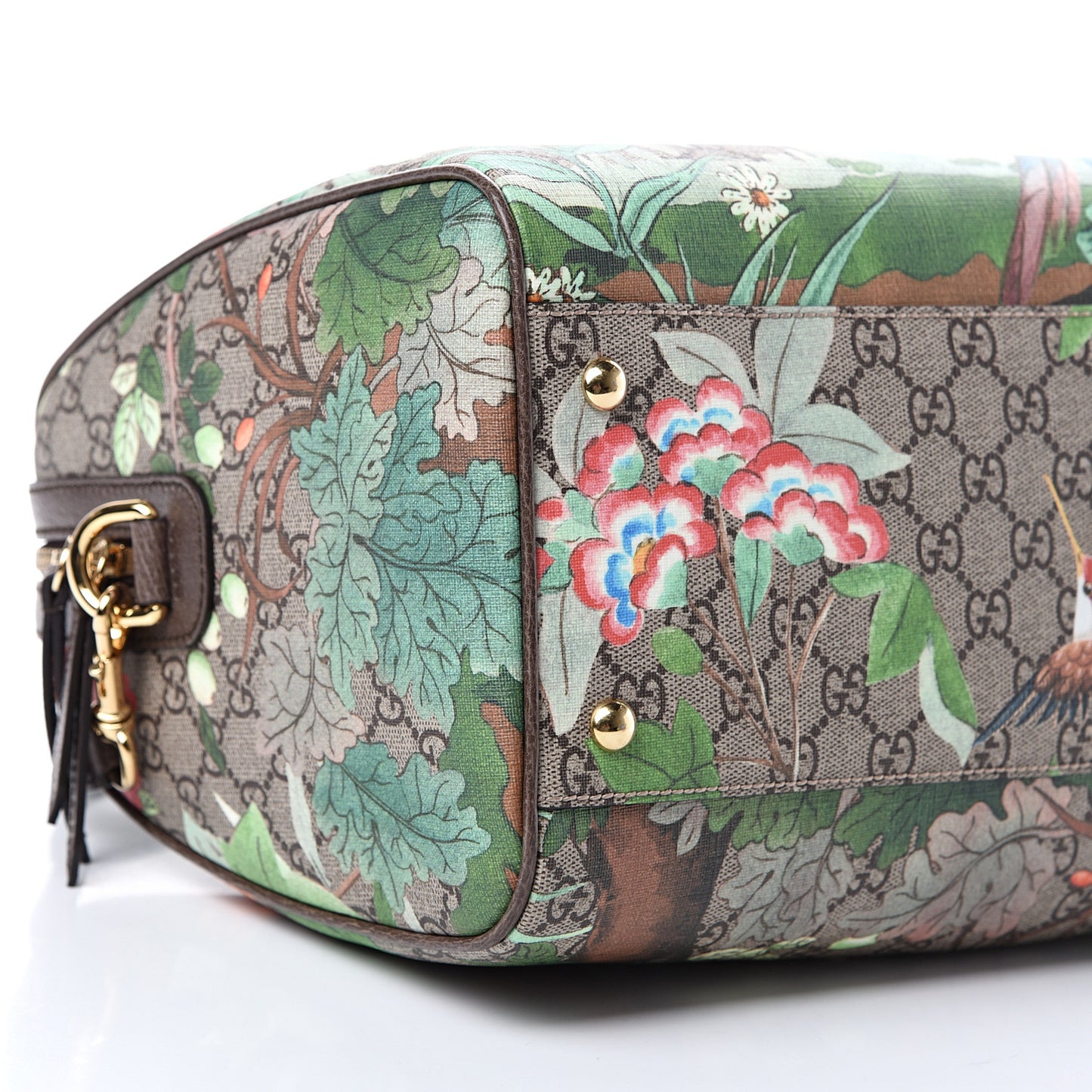GG Supreme Monogram Tian Medium Boston Beige Multicolor New Acero
