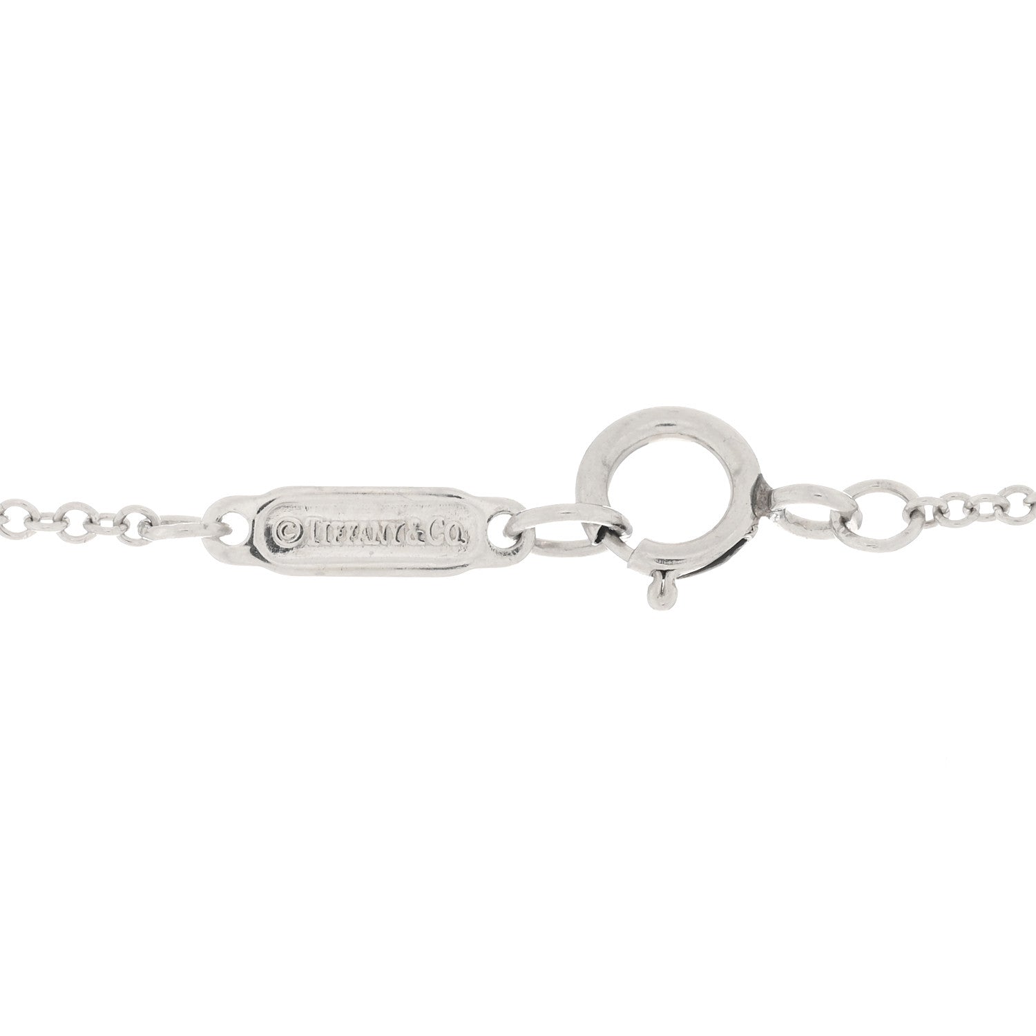 Tiffany Platinum Diamond Metro Heart Pendant Necklace 3 of 3