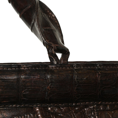 Nancy Gonzalez Crocodile Top Handle Satchel Brown 16 of 16
