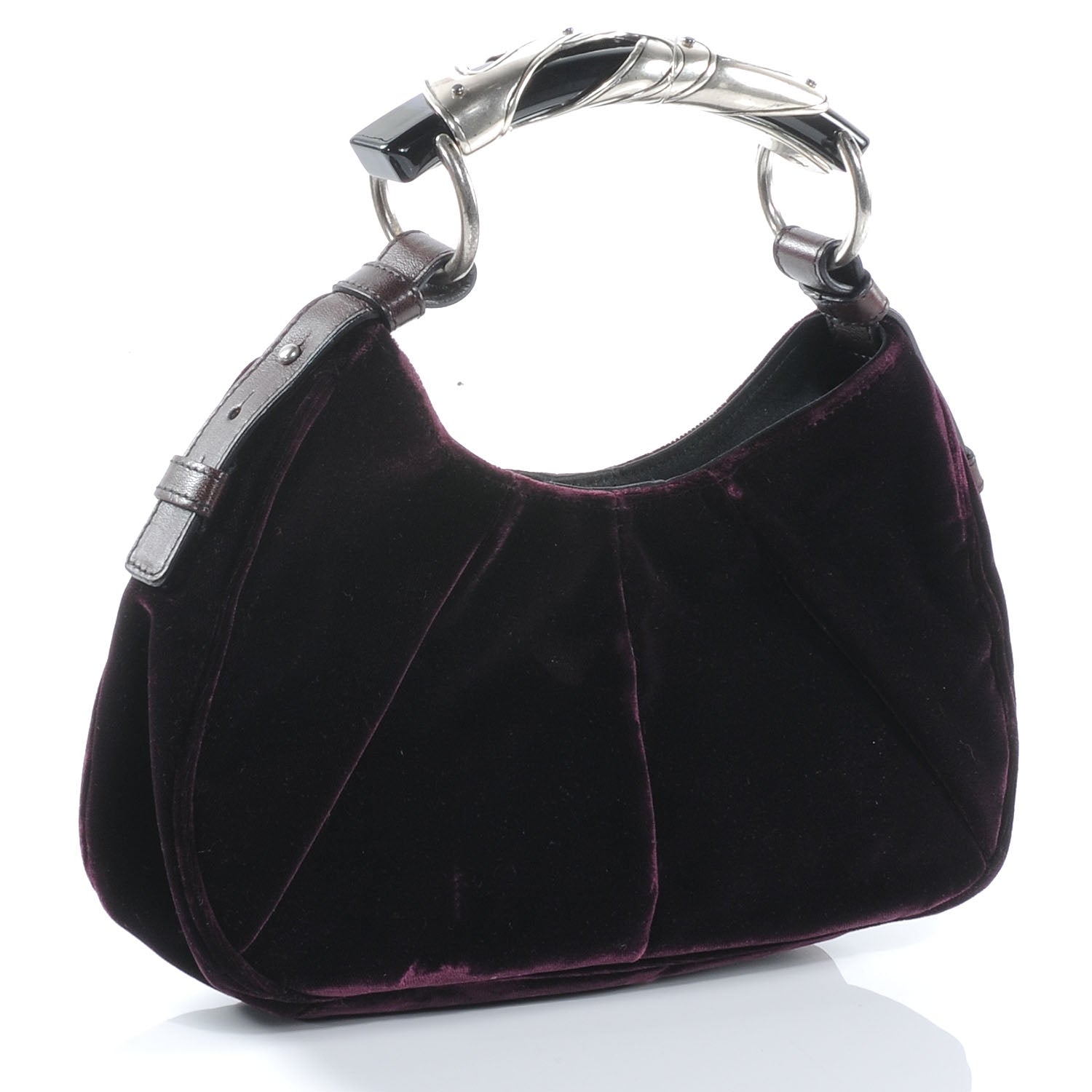 Saint Laurent Velvet Mombasa Small Purple 3 of 7