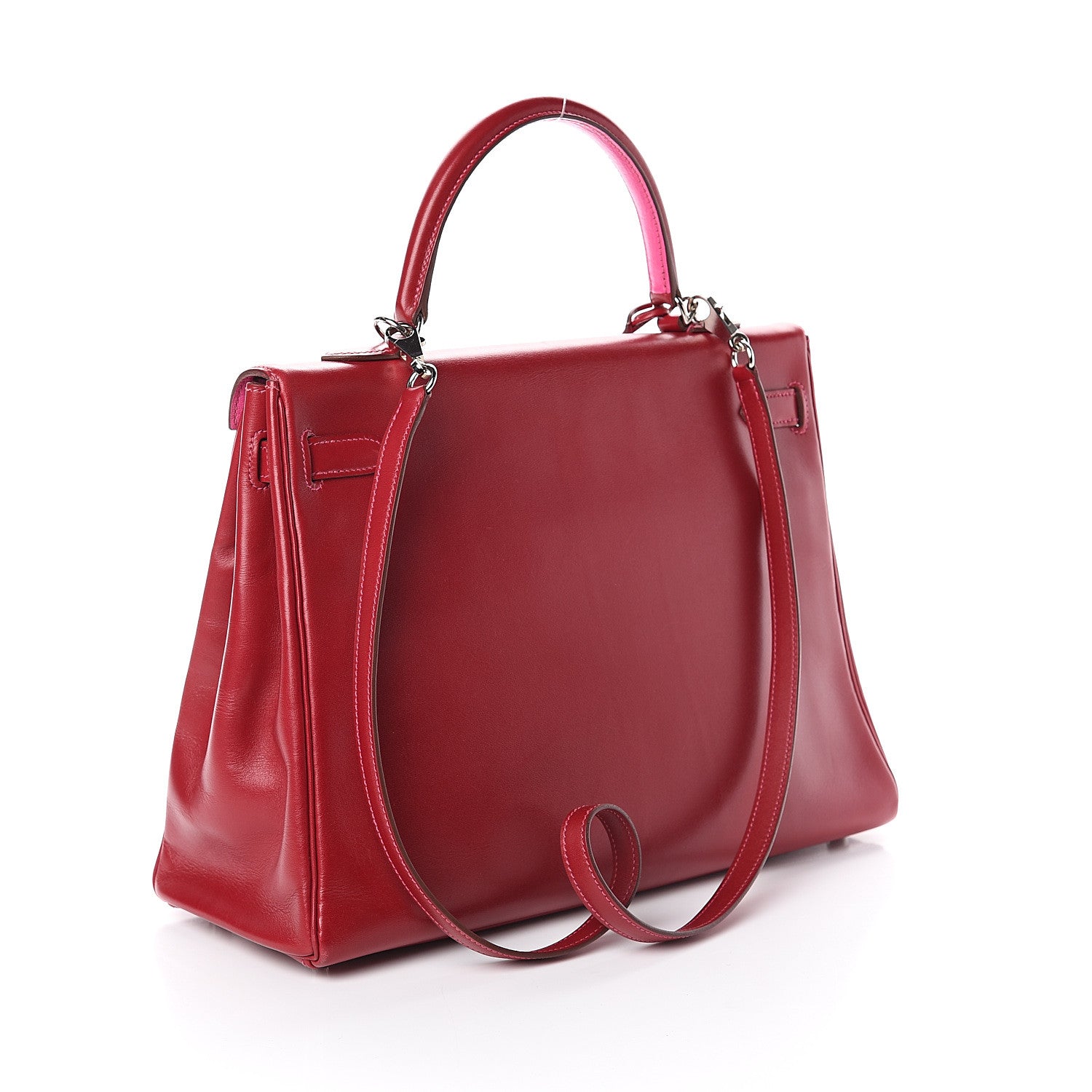 Hermes Tadelakt So Flash Kelly Retourne 35 Rubis Rose Tyrien 2 of 9
