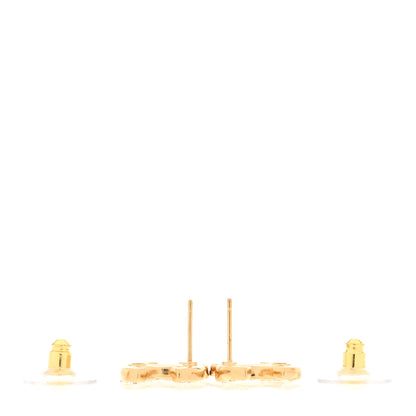 Chanel Crystal CC Earrings Gold 3 of 5