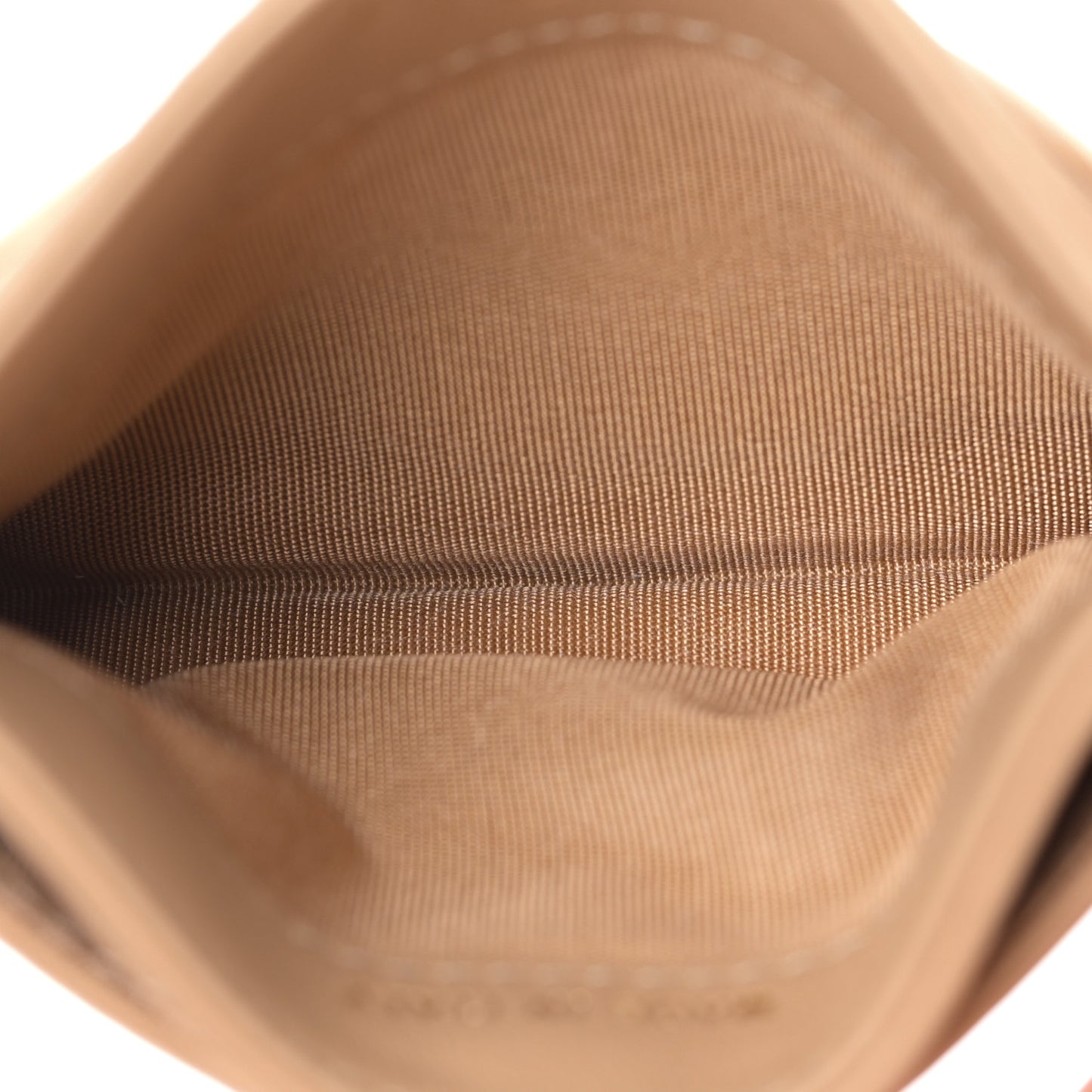 Lambskin Quilted Boy Card Holder Beige