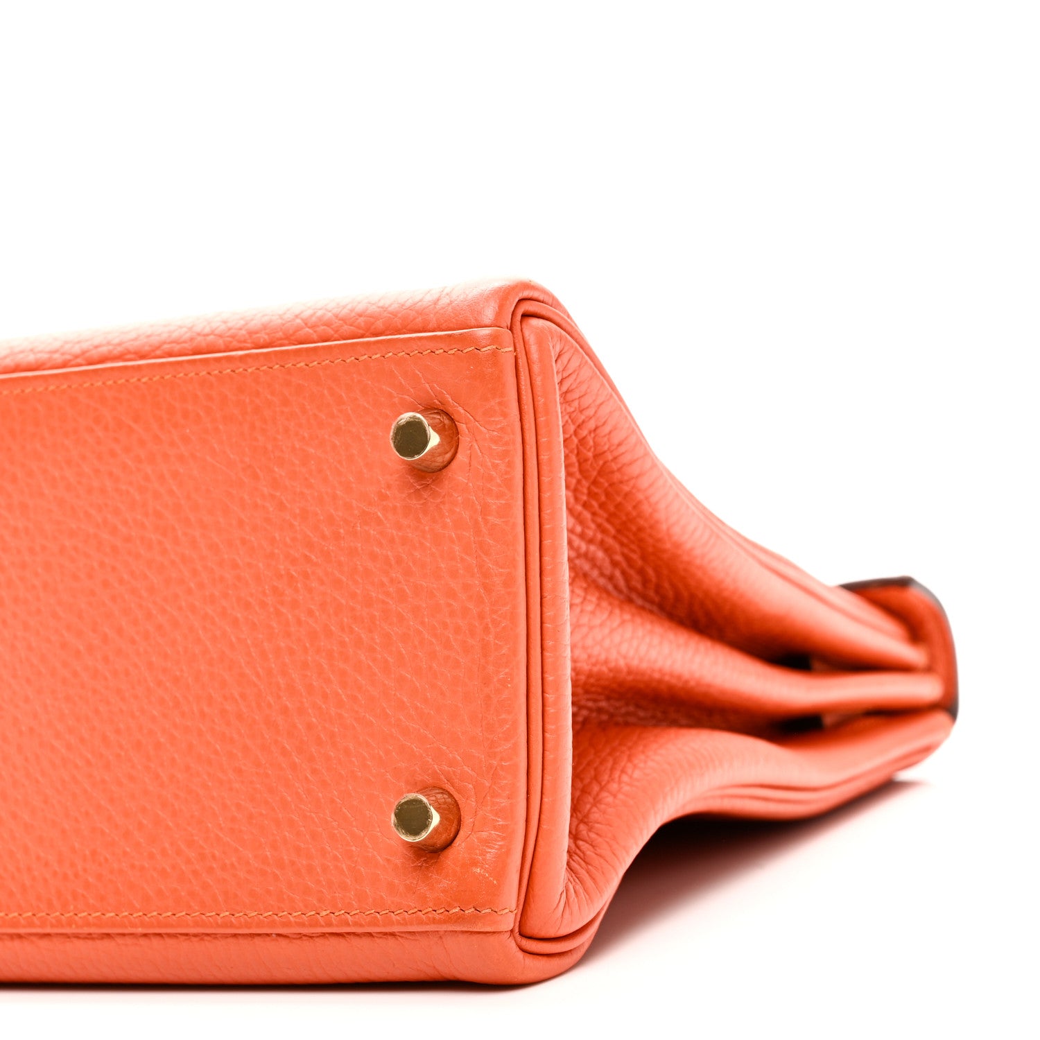 Hermes Taurillon Clemence Kelly Retourne 28 Orange 10 of 11