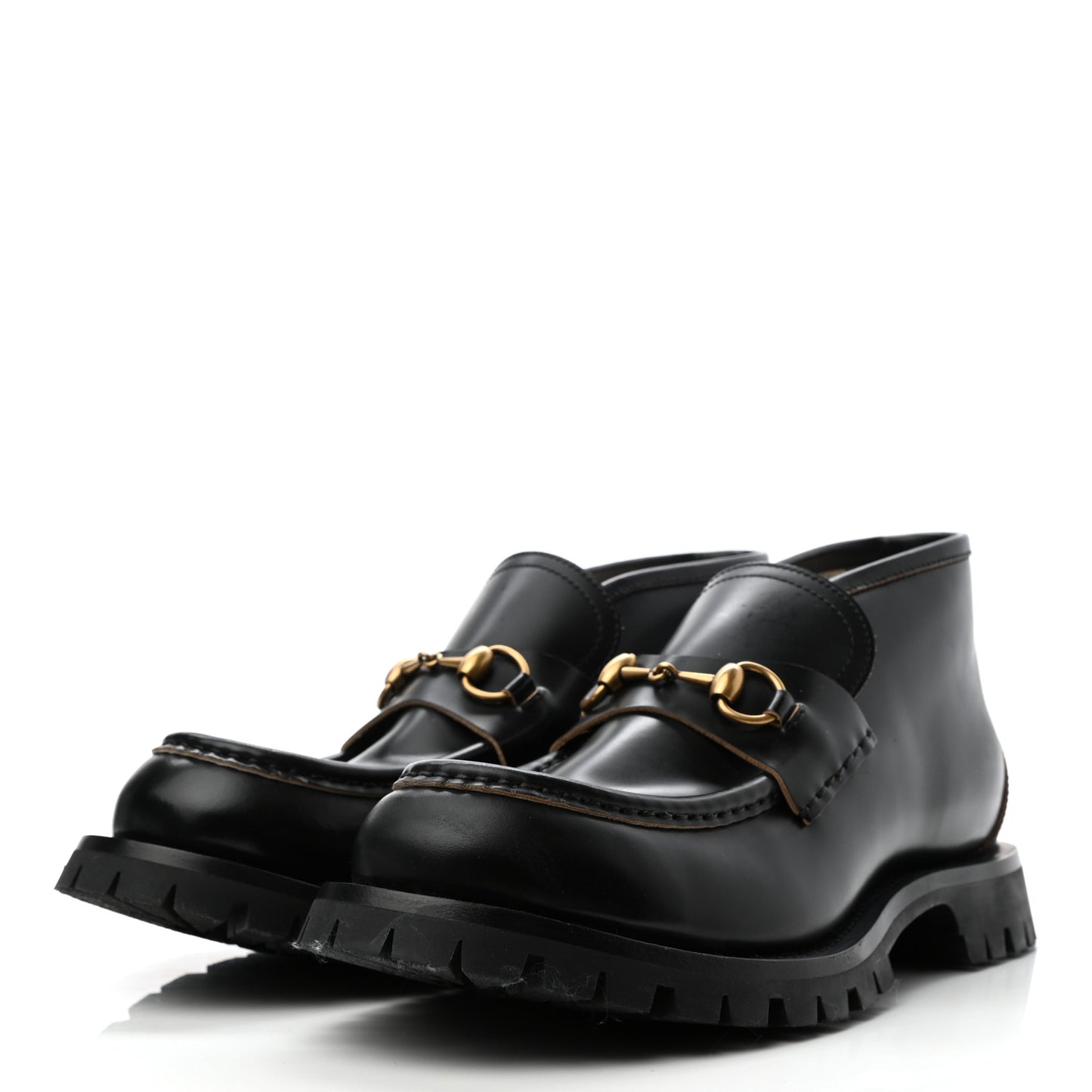 Cordovan Lux Mens Harald Horsebit Ankle Boots 9 Black