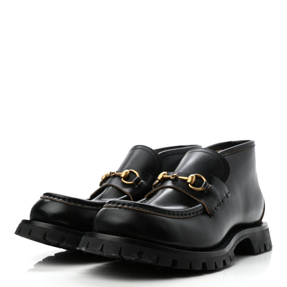 Gucci Cordovan Lux Mens Harald Horsebit Ankle Boots 9 Black 3 of 8