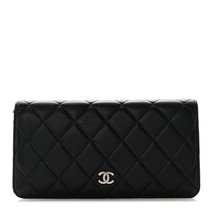 Chanel Lambskin Quilted Yen Wallet Black 1 of 11