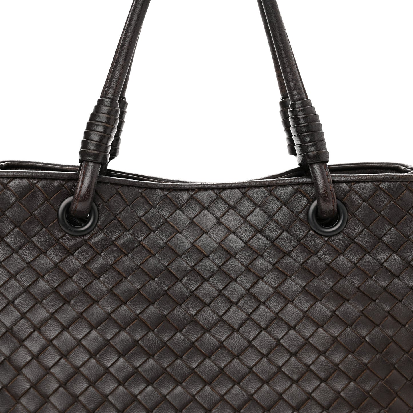 Nappa Intrecciato Woven Tote Ebano