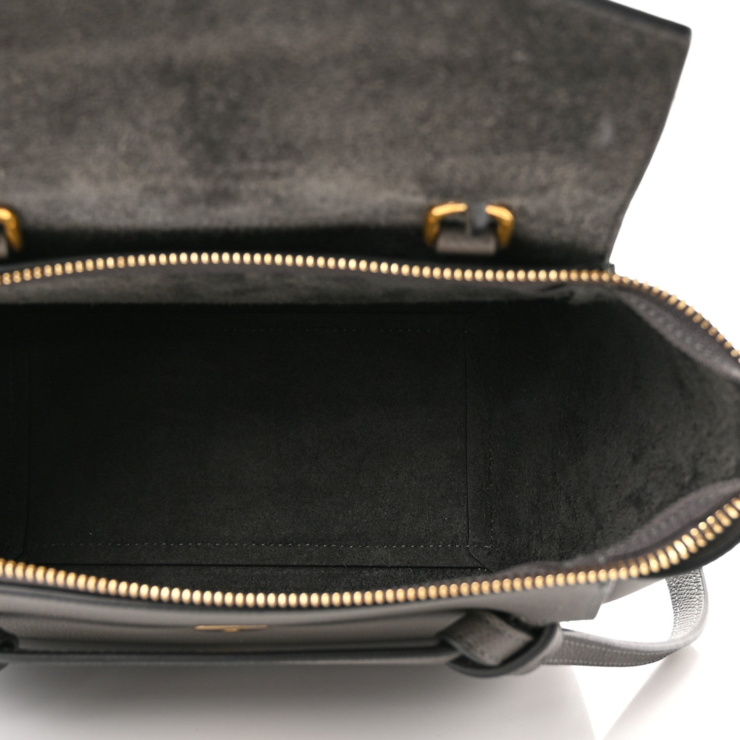 Celine Grained Calfskin Nano Belt Bag Grey 5 of 10