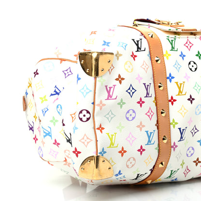 Louis Vuitton Monogram Multicolor Keepall 45 White 6 of 7