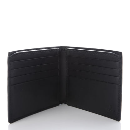 Gucci GG Supreme Monogram Selleria Calfskin Kingsnake Nice Bi-Fold Wallet Beige Ebony Multicolor Black 5 of 7