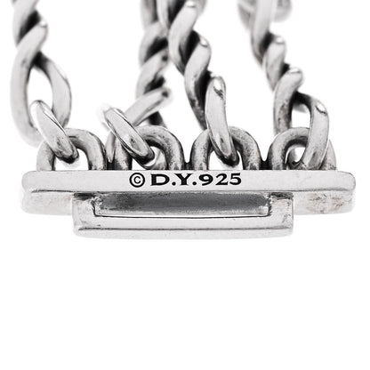 David Yurman Sterling Silver Pearl Continuance Four-Row Chain Bracelet 4 of 5