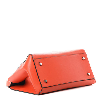 Celine Grained Calfskin Medium Edge Shoulder Bag Vermillion 4 of 21