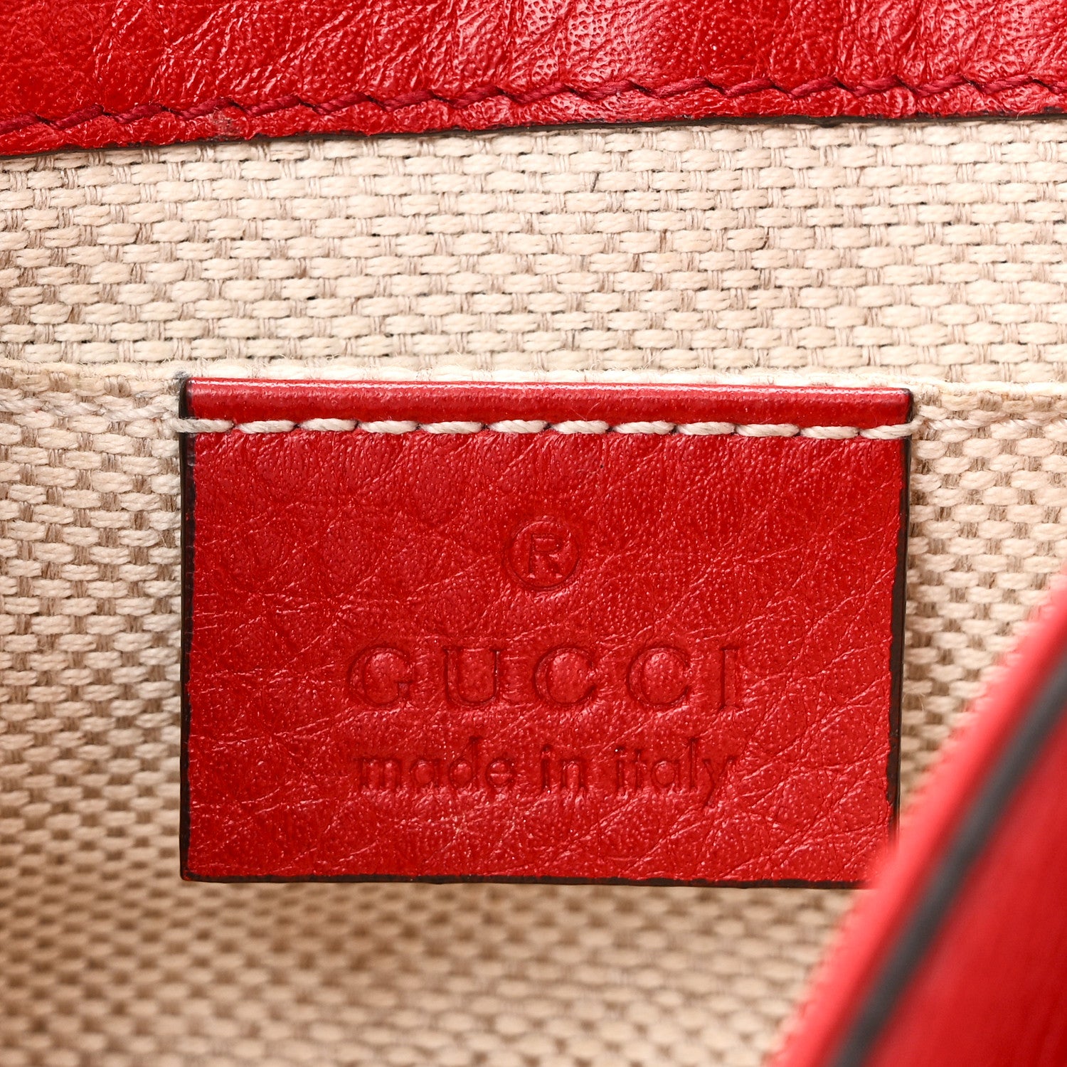 Gucci Pebbled Calfskin Small Soho Flap Crossbody Red 5 of 10