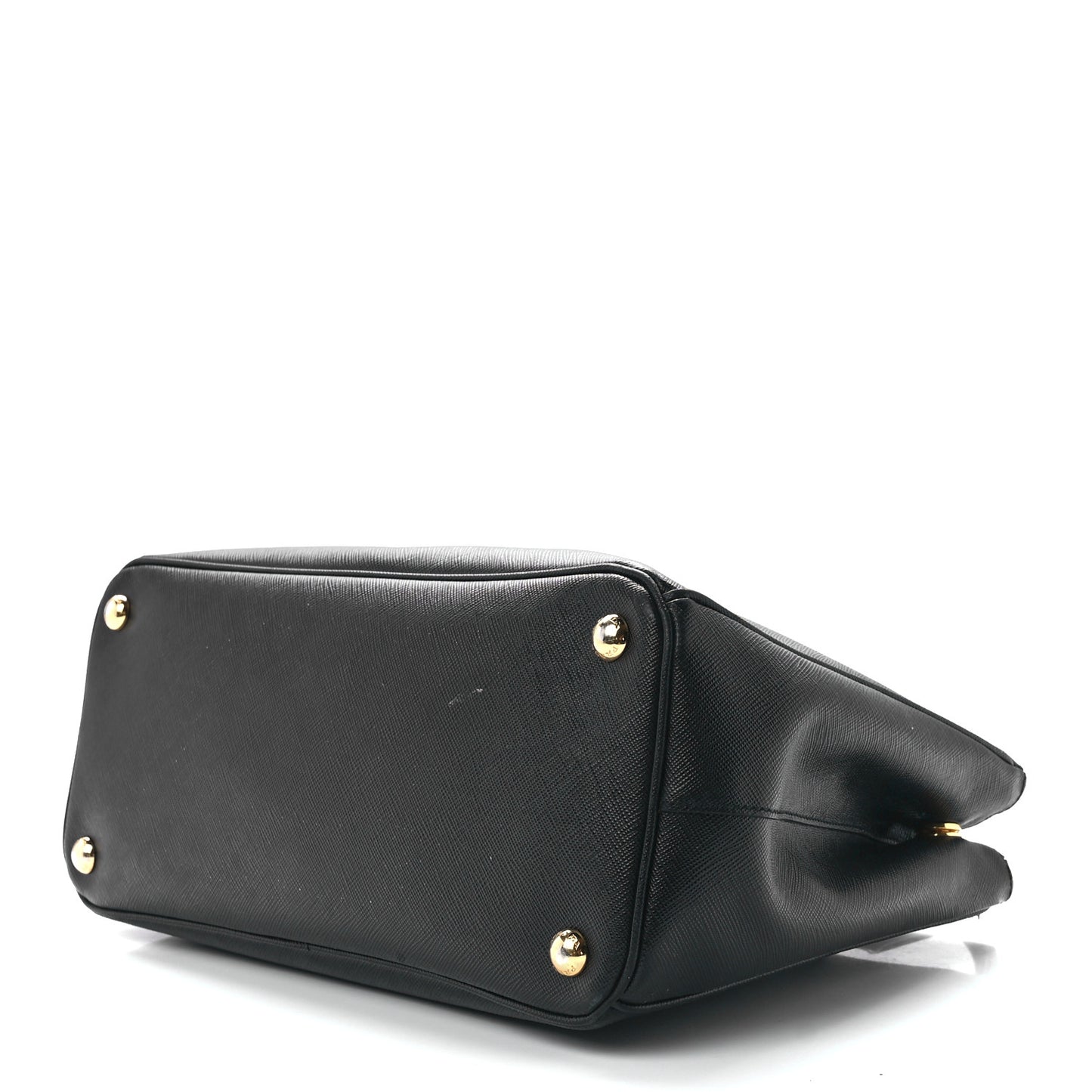 Saffiano Small Galleria Double Zip Tote Black