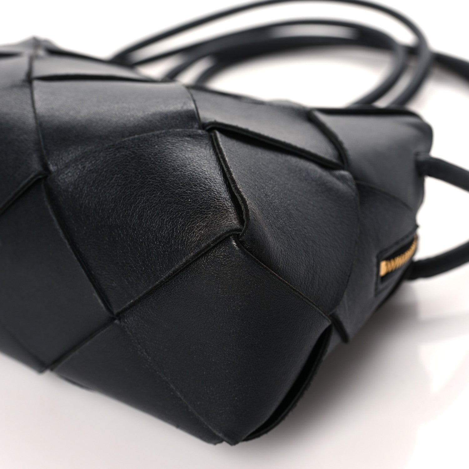 Bottega Veneta Lambskin Maxi Intrecciato Small Cassette Camera Bag Black 8 of 8