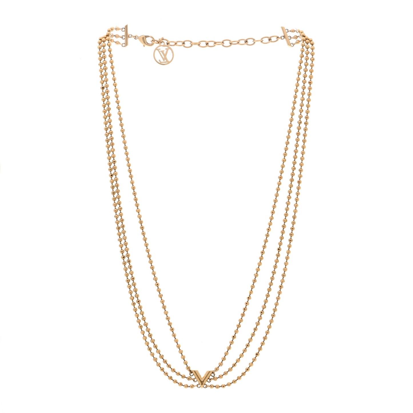 Metal Essential V Skin Necklace Gold