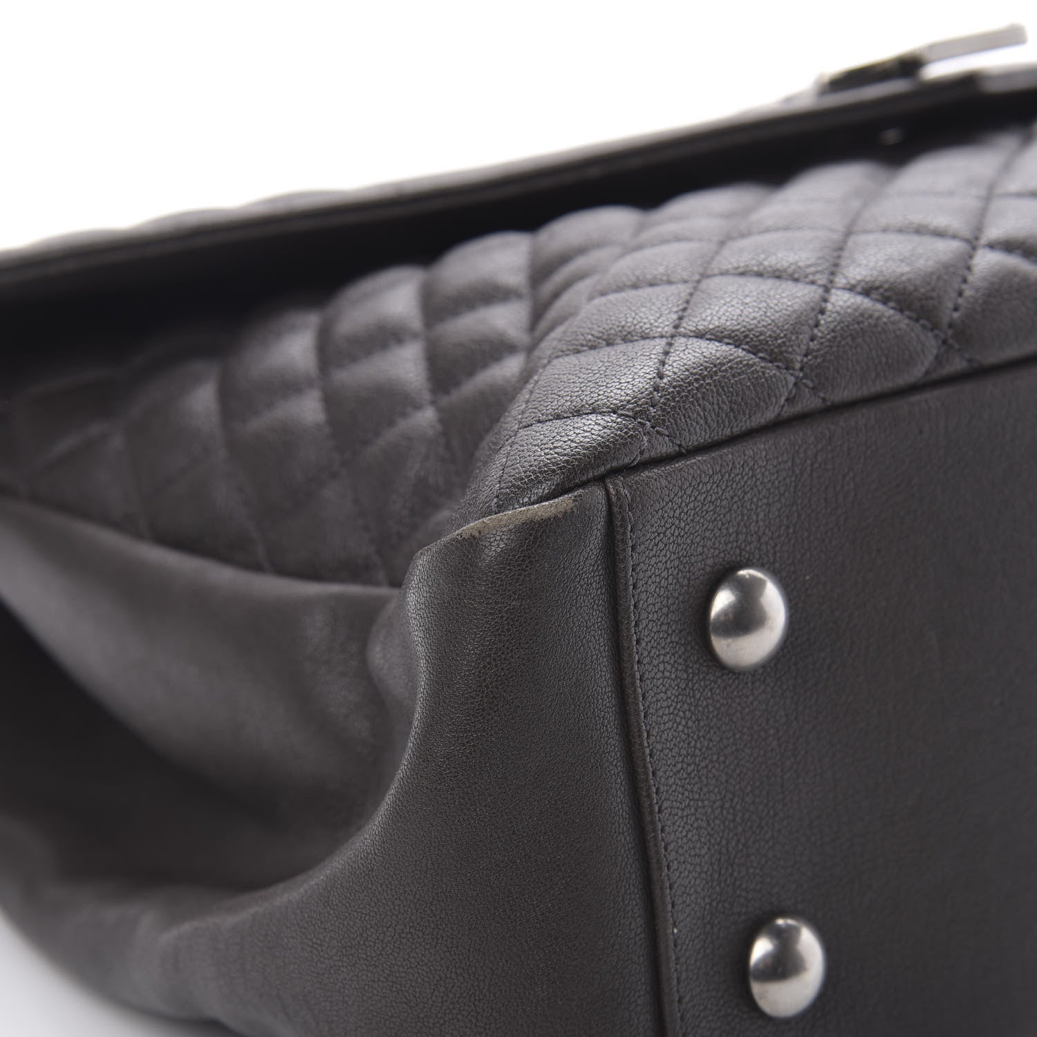 Saint Laurent Sheepskin Tri-quilt Monogram Large College Satchel Asphalt 9 of 18