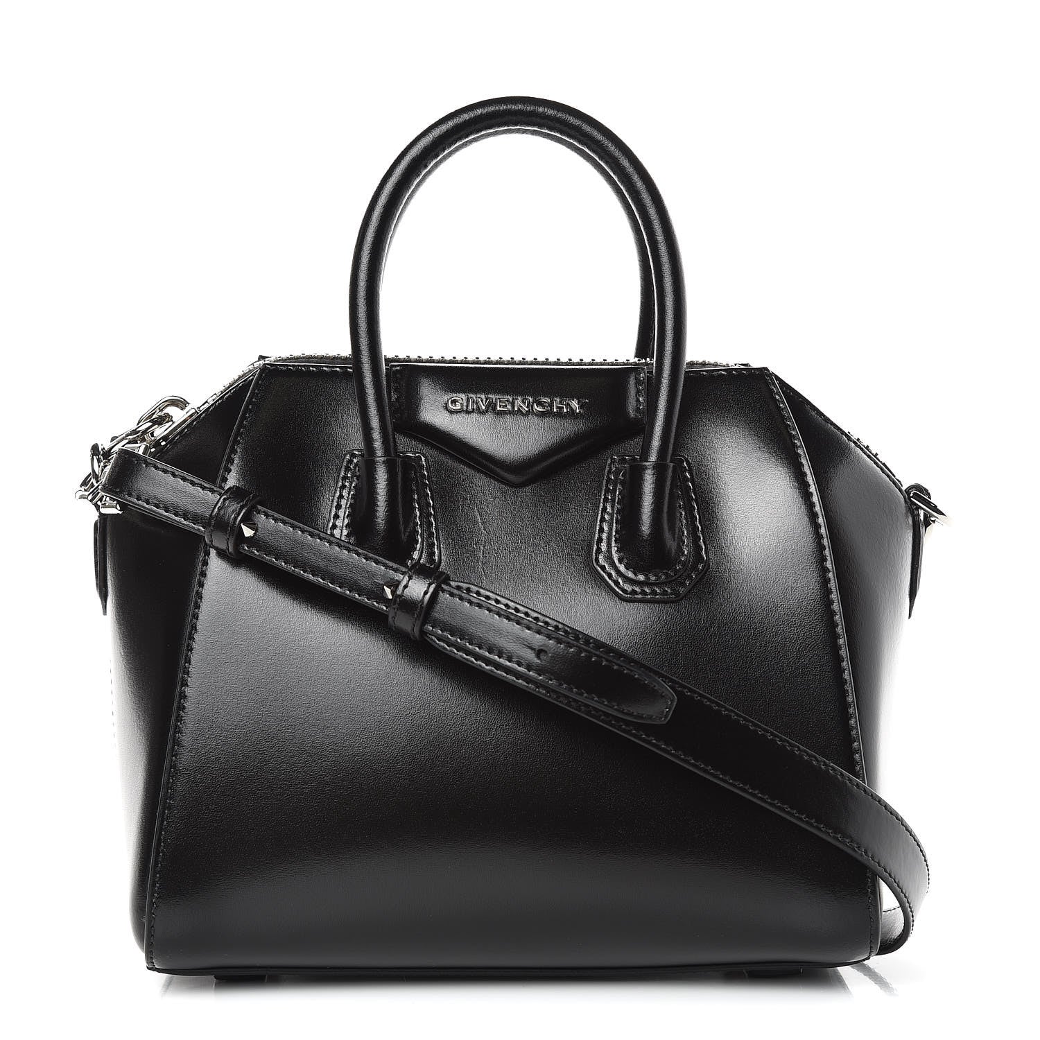 Givenchy Shiny Lord Calfskin Mini Antigona Black 1 of 11