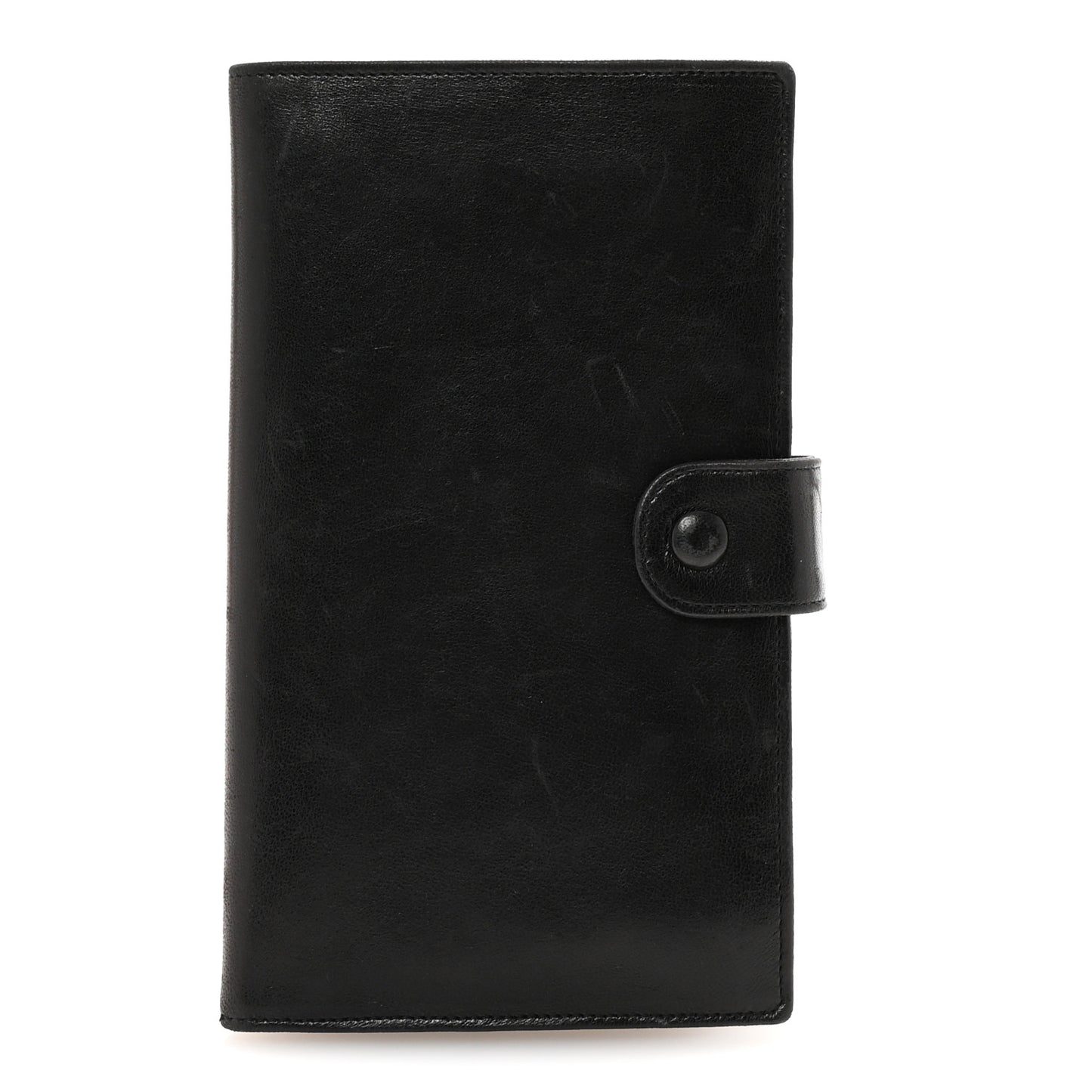 Lambskin Timeless CC French Wallet Dark Brown