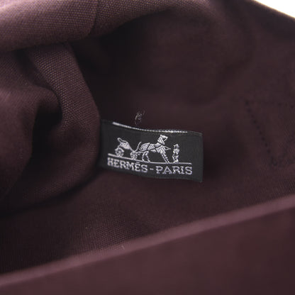 Hermes Canvas Fourre Tout Burgundy 6 of 9