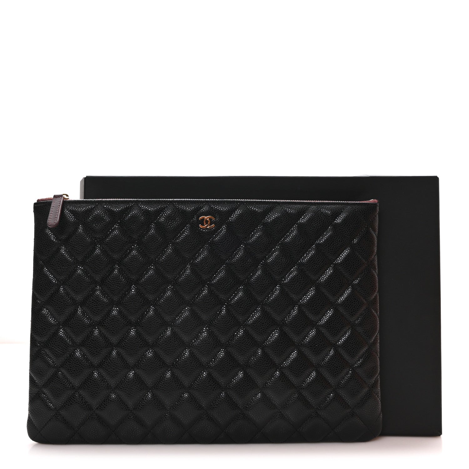 Chanel Caviar Quilted Large Cosmetic Case Black 8 of 8