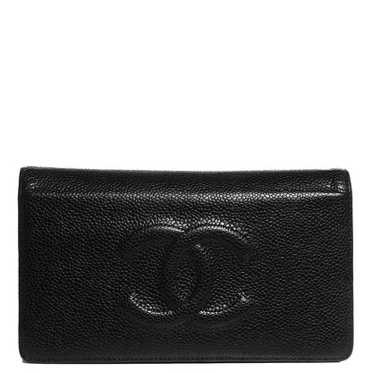 Chanel Caviar Yen CC Wallet Black 1 of 9