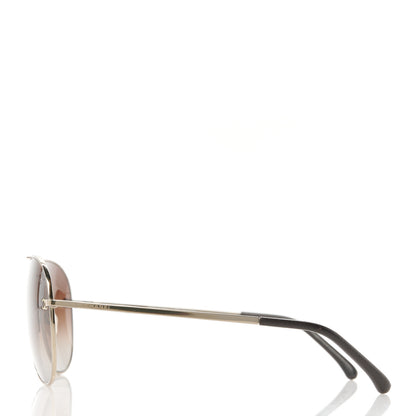 Chanel Metal Polarized Aviator CC Sunglasses 4189-T-Q Silver 3 of 8