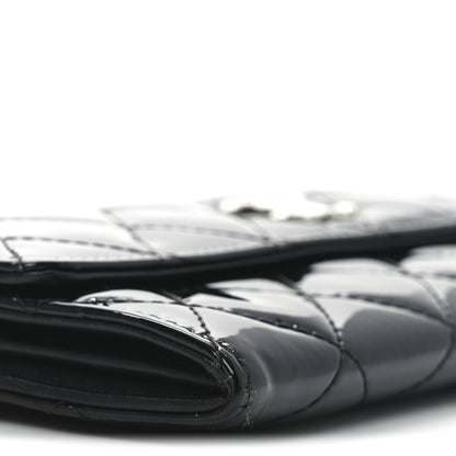 Chanel Patent Quilted Large Brilliant Flap Wallet Black 8 of 10