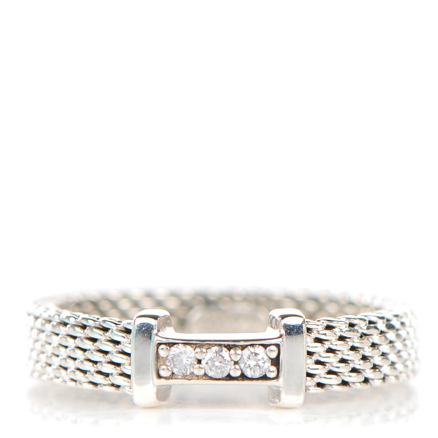 Sterling Silver Diamond Narrow Somerset Ring 49 4.75