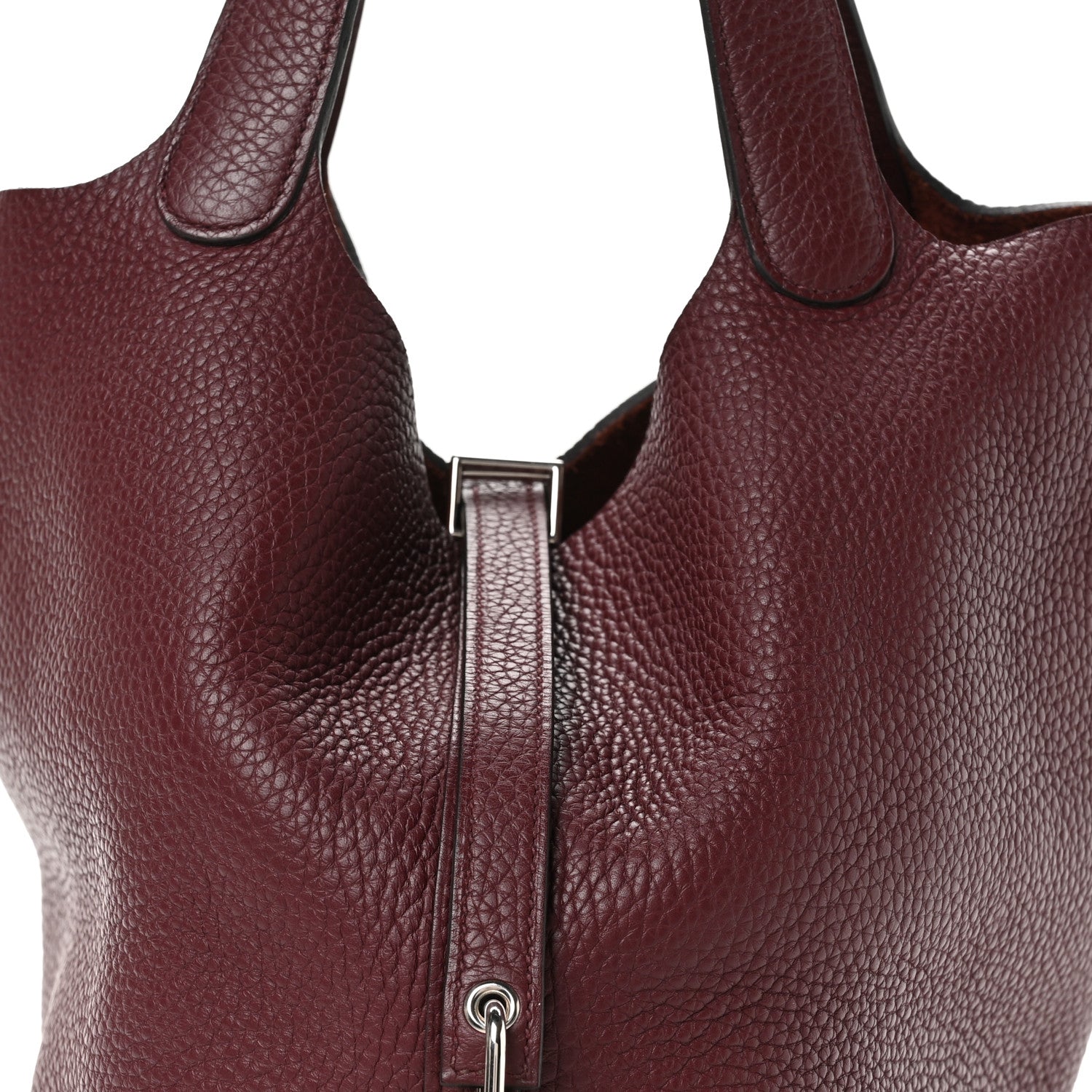 Hermes Taurillon Clemence Picotin Lock 22 MM Bordeaux 8 of 12