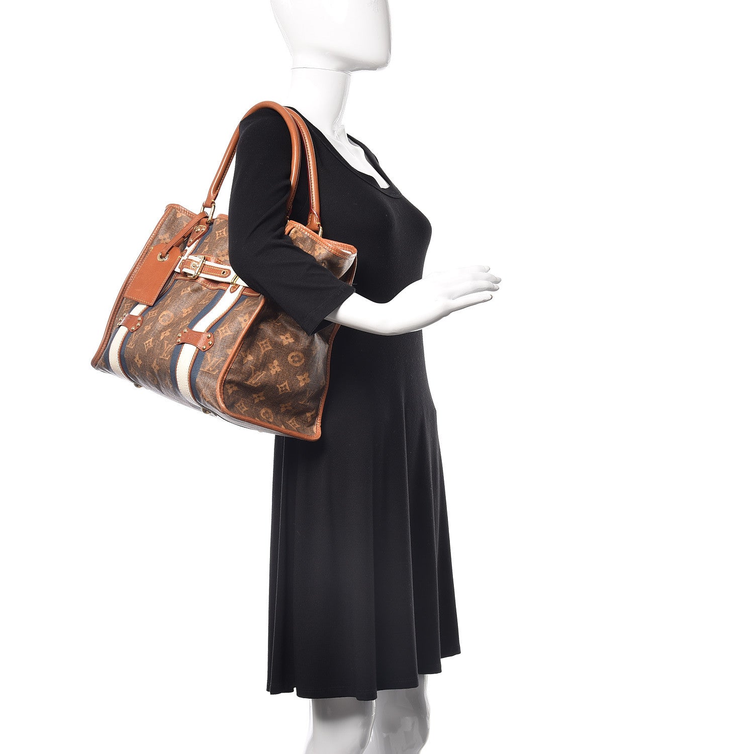 Louis Vuitton Monogram Rayures Tisse Sac GM Blue 2 of 21