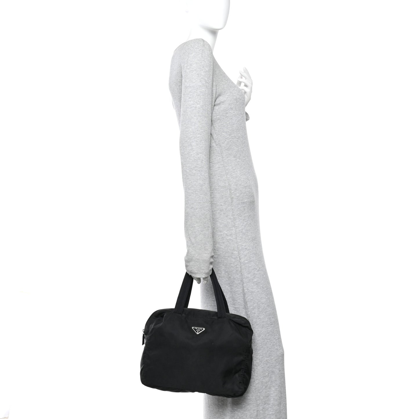 Tessuto Nylon Shoulder Bag  Black