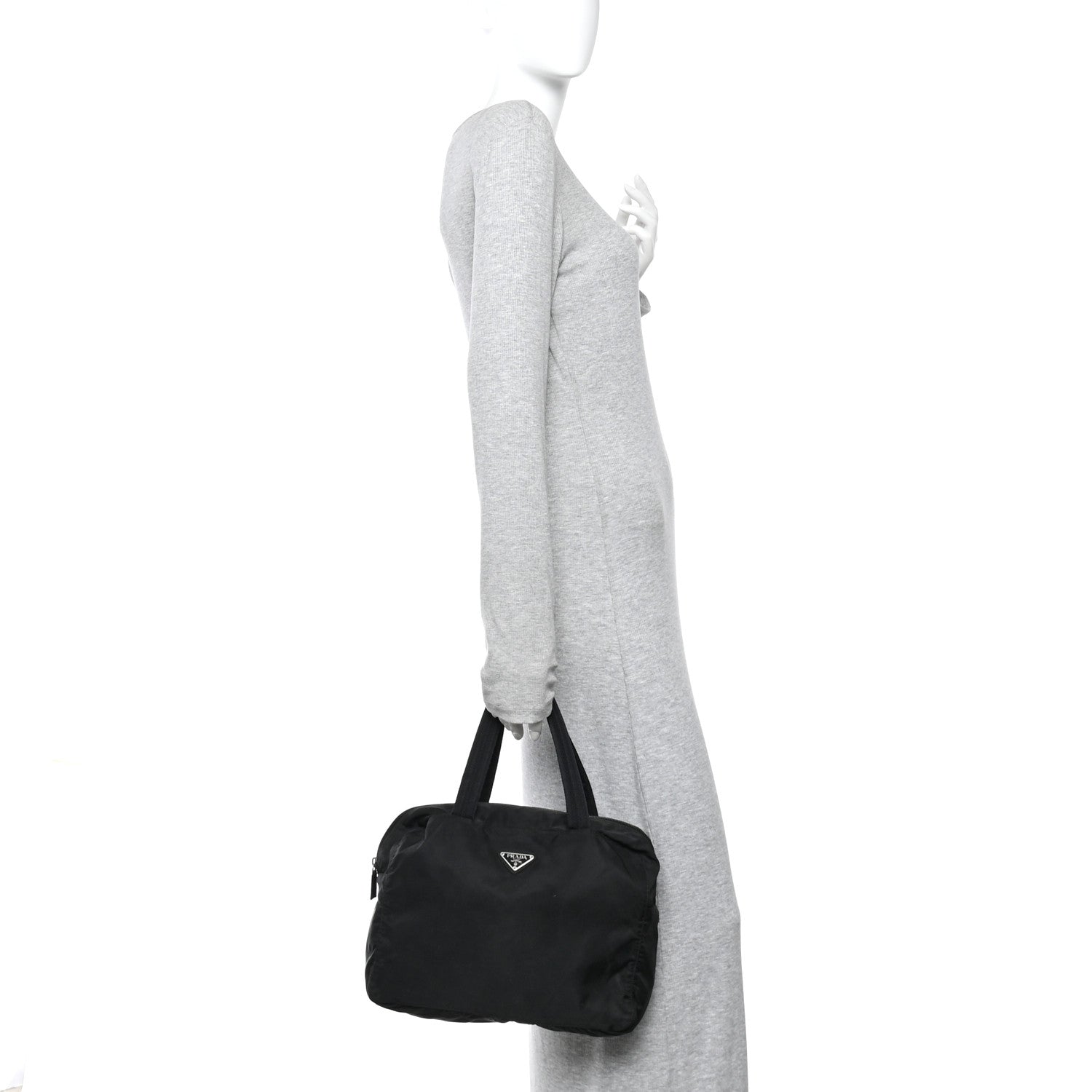 Prada Tessuto Nylon Shoulder Bag  Black 3 of 21