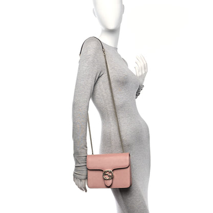 Gucci Dollar Calfskin Small Interlocking G Shoulder Bag Soft Pink 2 of 11