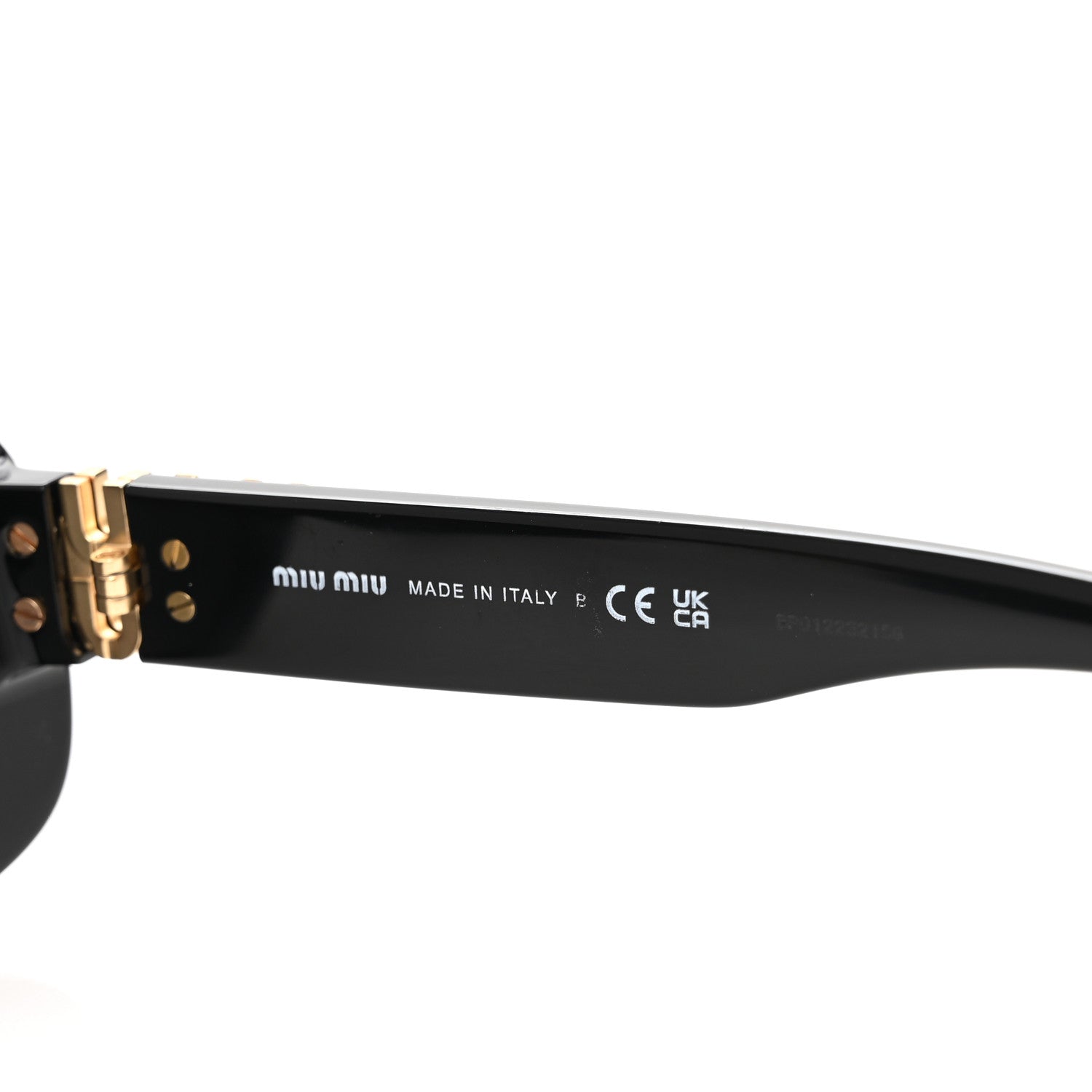 Miu Miu Acetate Rectangle Sunglasses SMU 08Z  Black 5 of 7