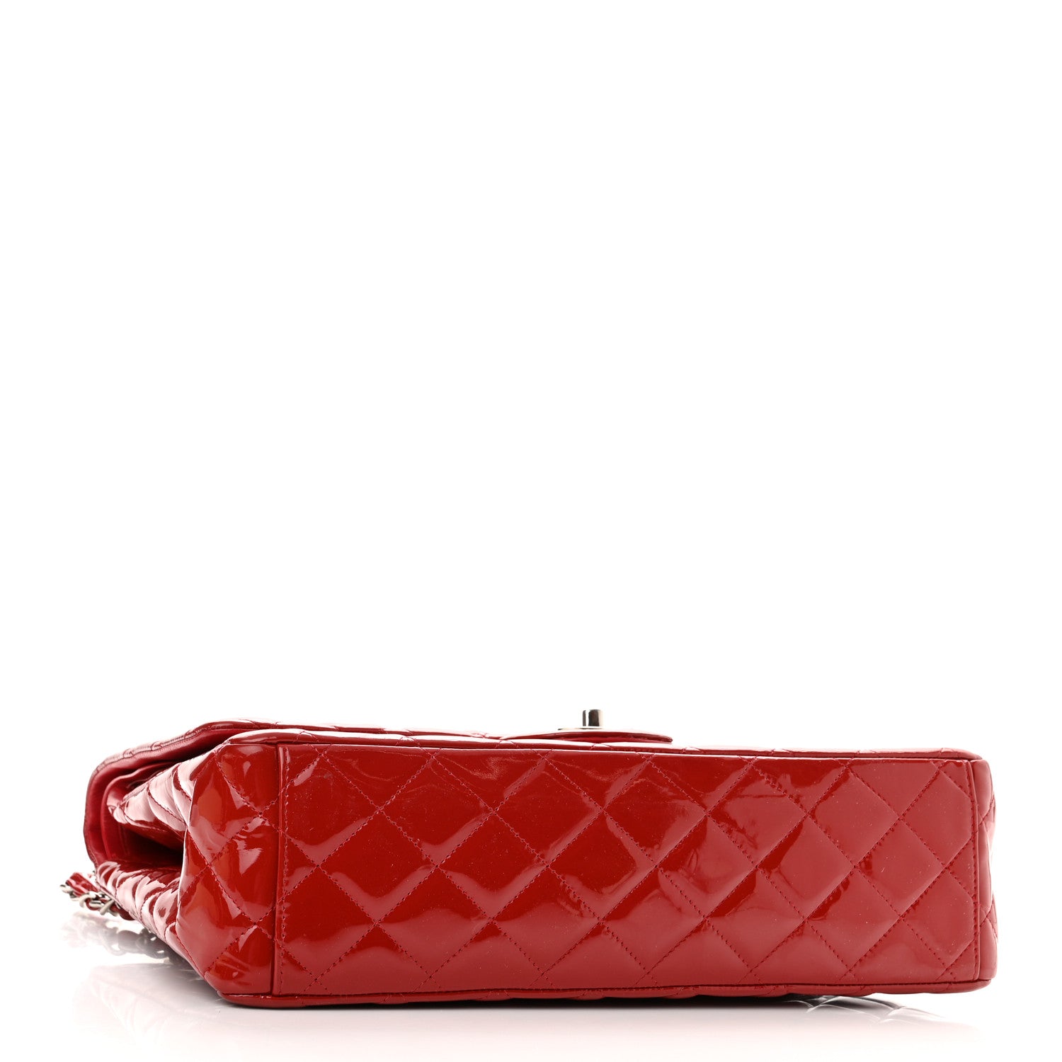 Chanel Patent Quilted Maxi Double Flap Red 4 of 13