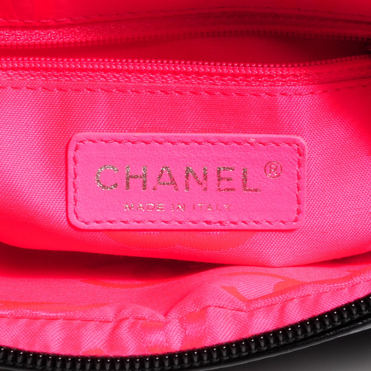 Calfskin Quilted Cambon Pochette Black