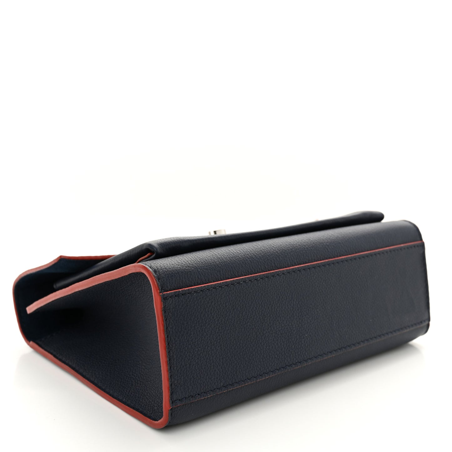 Soft Calfskin My Lockme Chain Bag BB Marine Rouge