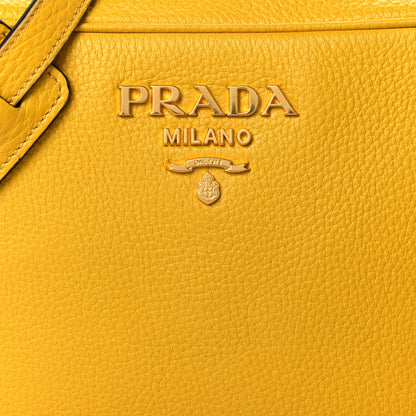 Prada Vitello Daino Medium Double Zip Shoulder Bag Soleil 9 of 11