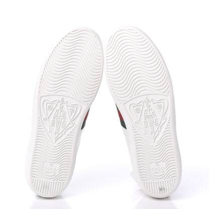Gucci Calfskin Ayers Web Pineapple Ladybug Embroidered Womens Ace Sneakers 36.5 White 5 of 9