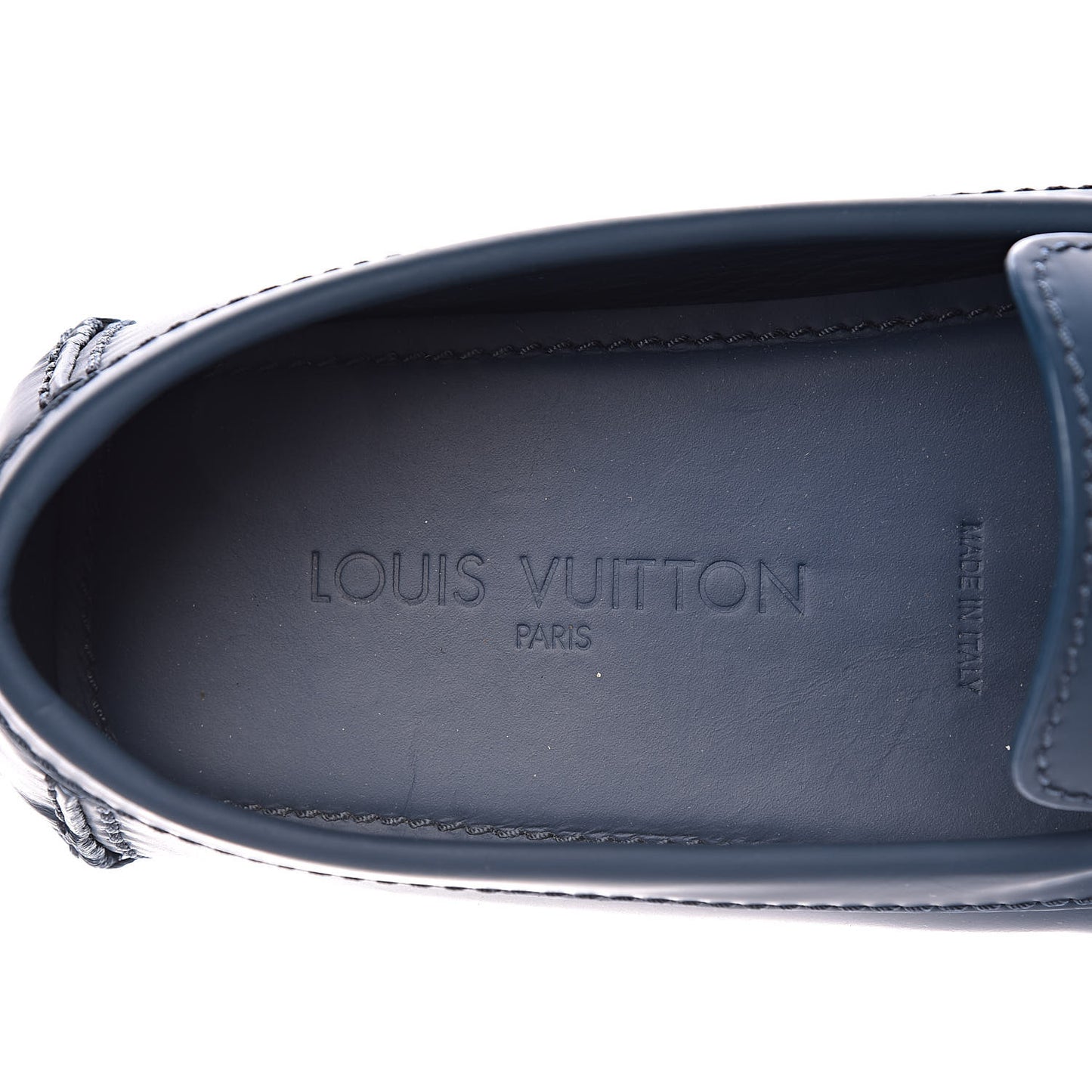 Calfskin Mens Monte Carlo Car Shoe Moccasin Loafers 9.5 Blue