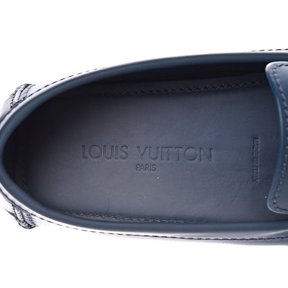 Louis Vuitton Calfskin Mens Monte Carlo Car Shoe Moccasin Loafers 9.5 Blue 6 of 14