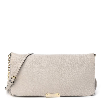Burberry Signature Grain Medium Mildenhall Crossbody Bag Stone White 1 of 11