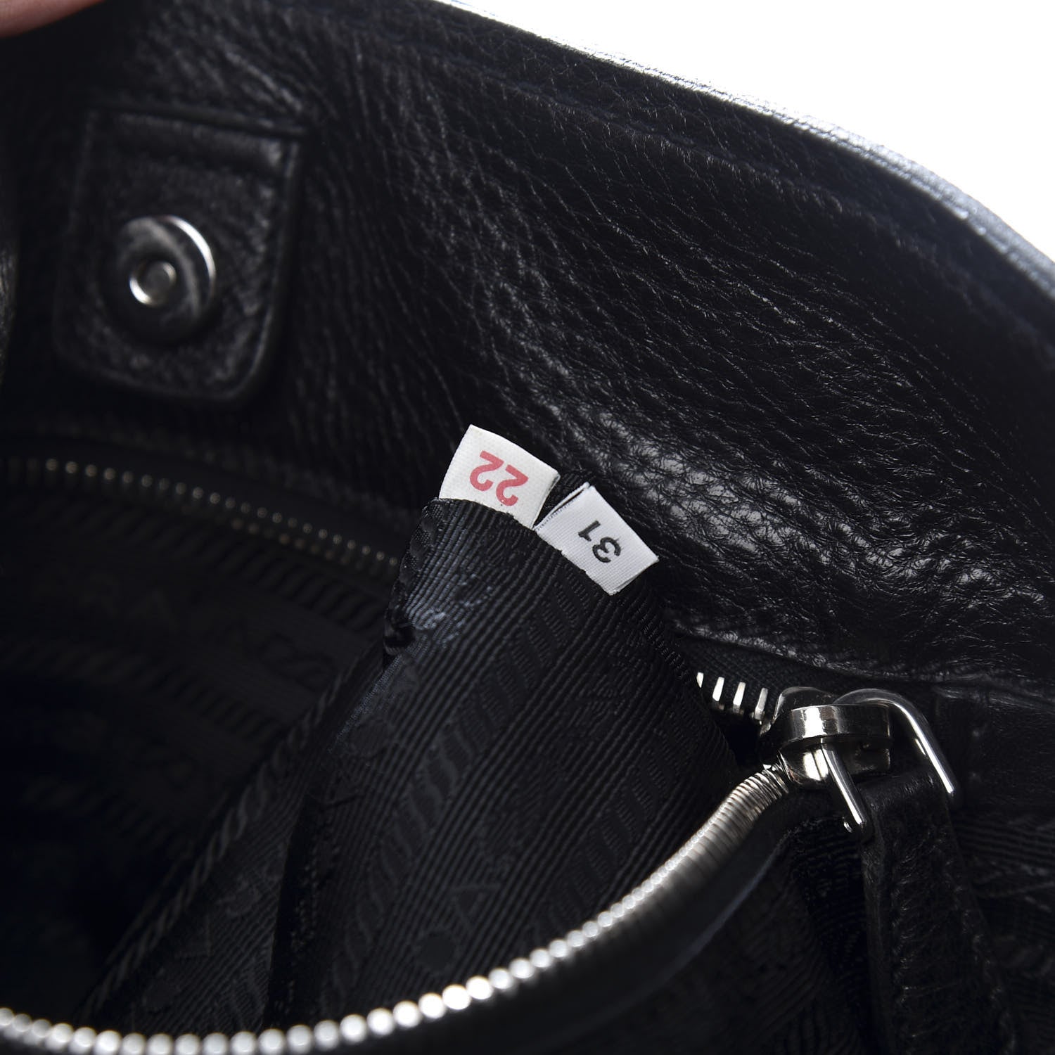 Prada Vitello Daino Tote Black 9 of 11